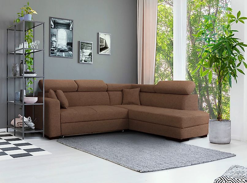 Home affaire Ecksofa »Tulio L-Form« wahlweise mit Bettfunktion und Bettkast günstig online kaufen