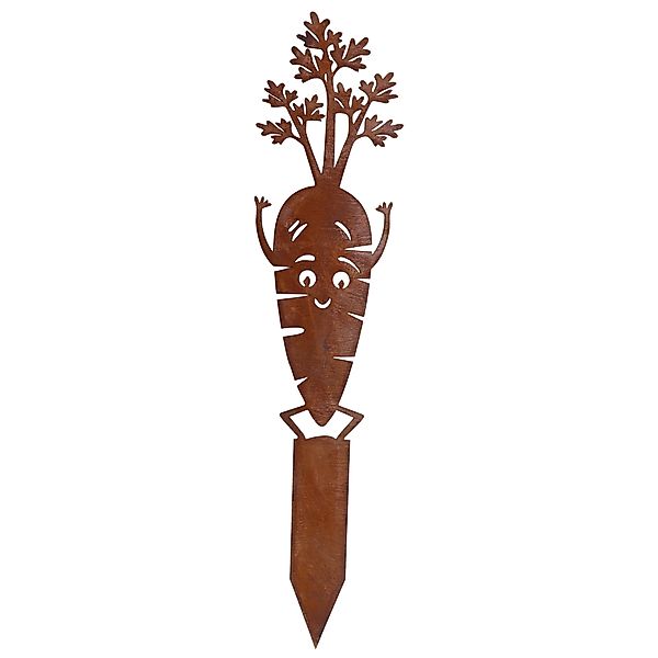 Rostikal Gartenfigur lustige Gartendeko Rost Karotte günstig online kaufen