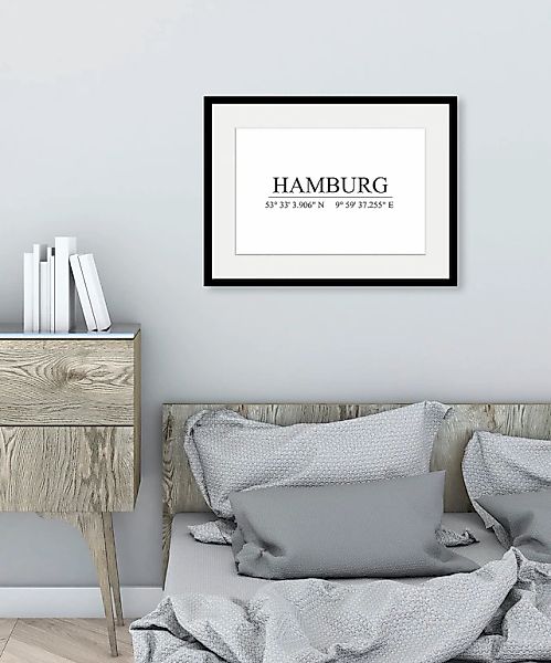 queence Bild »HAMBURG«, Städte-Stadt-Deutschland-Gebäude-Hamburg-Schwarz-We günstig online kaufen