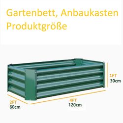 HOMERECOMMEND Hochbeet Quadratische Metall-Anbaukasten, Gartenbett (1 günstig online kaufen