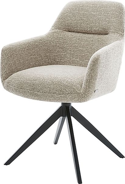 DELIFE Polsterstuhl Pejo-Flex, Kreuzgestell breit Schwarz günstig online kaufen