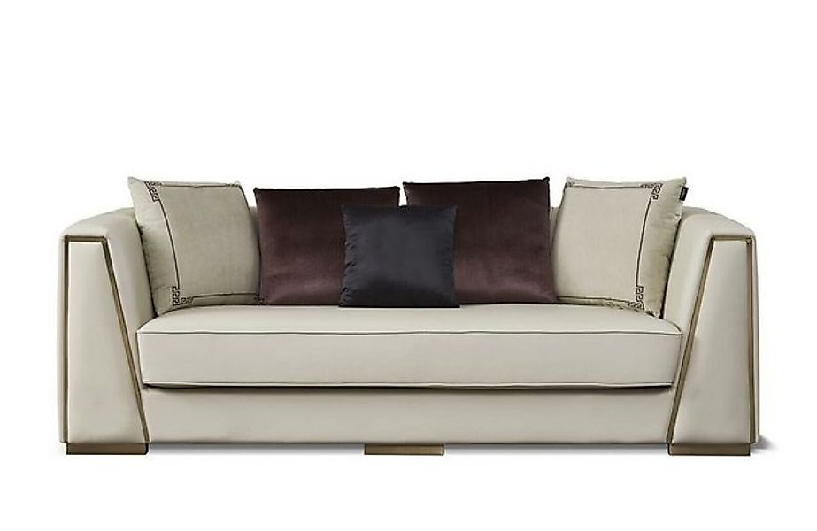 JVmoebel Sofa 3 Sitzer Couch Polster Leder Stoff Textil Couchen Garnitur Dr günstig online kaufen