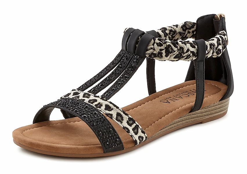 LASCANA Sandale "Sommerschuh, Sandalette," mit Verzierung und kleinem Keila günstig online kaufen
