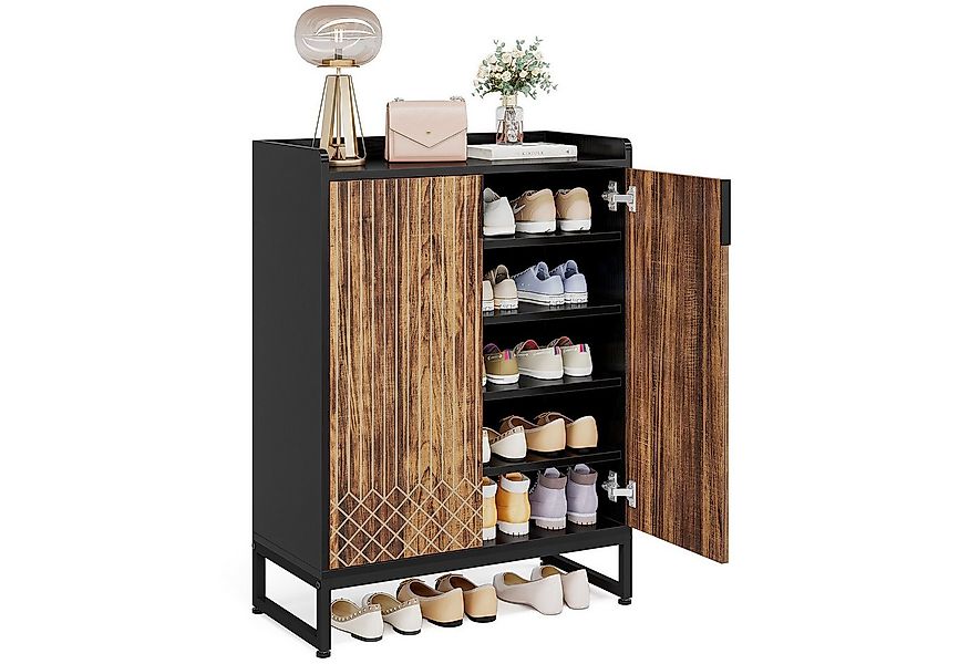 Tribesigns Schuhschrank Schuhschrank mit 2 Türen, Schuhregal Schuhkommode f günstig online kaufen