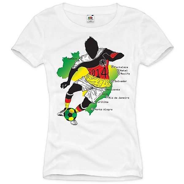 style3 T-Shirt WM Deutschland Brasilien Fußball trikot fahne fanartikel wel günstig online kaufen