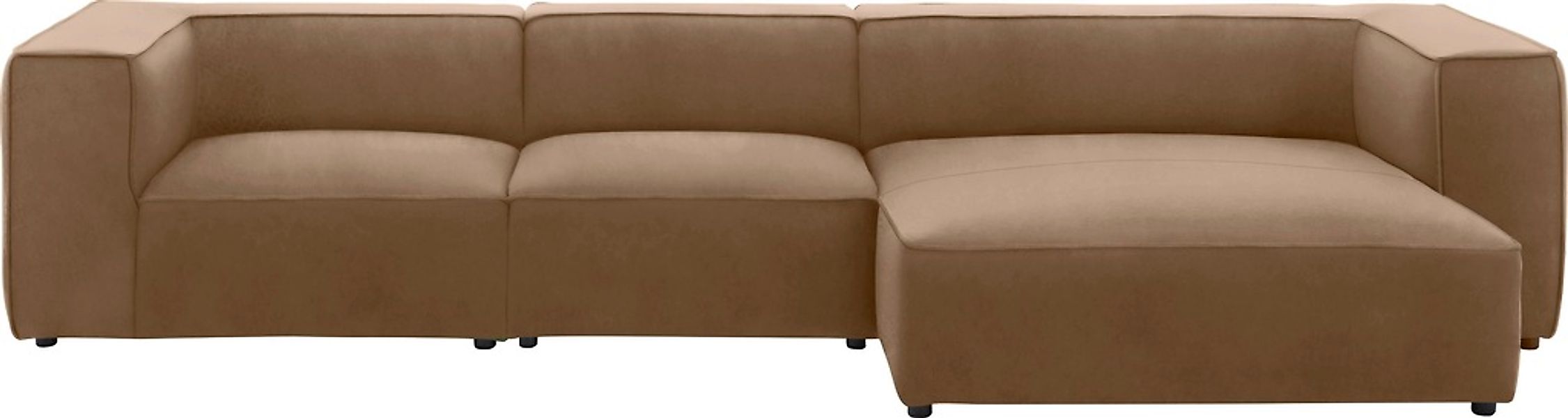 W.SCHILLIG Ecksofa »around-the-block«, mit eleganter Biese, mit Federkern, günstig online kaufen