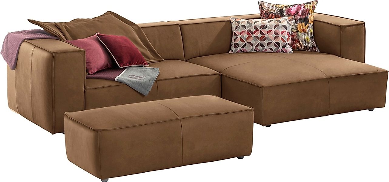 W.SCHILLIG Ecksofa "around-the-block", (Spar-Set), inklusive Hocker, mit el günstig online kaufen