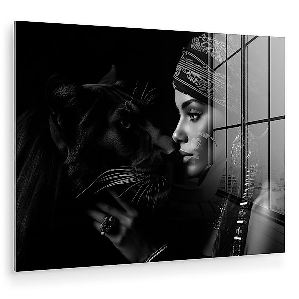 MuchoWow Acrylglasbild Frau - Panther - günstig online kaufen