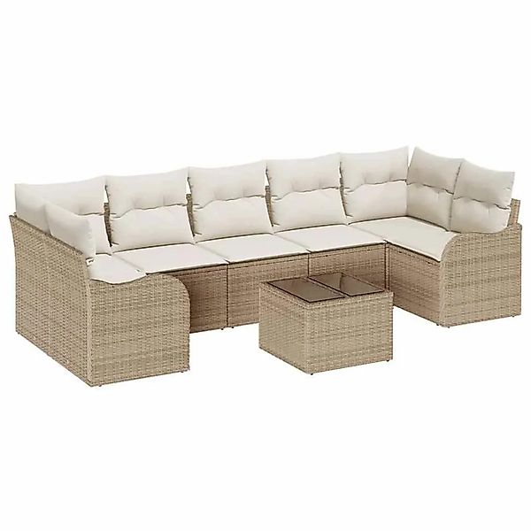 vidaXL Gartensofa-set Beige 55 x 55 x 37 cm Poly-Rattan 3345621 günstig online kaufen