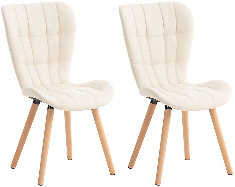 CLP Esszimmerstuhl Elda (2er Set), Samt, günstig online kaufen