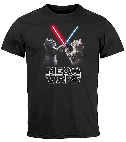 MoonWorks Print-Shirt Herren T-Shirt Katzen Meme günstig online kaufen