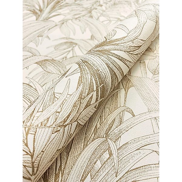 Newroom Vliestapete Trissa Gold Dschungel Modern günstig online kaufen
