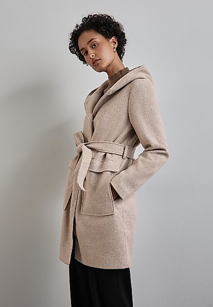 STREET ONE Wolljacke mit Kapuze;Bindeband mit Kapuze günstig online kaufen