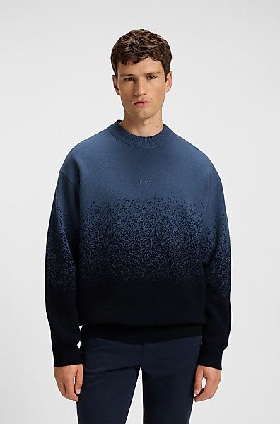 BOSS ORANGE Jacquardpullover "Kalbrush", Rundhalsausschnitt, Relaxed Fit, J günstig online kaufen