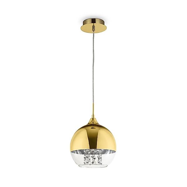 Pendelleuchte Fermi in Gold und Transparent E27 200mm günstig online kaufen