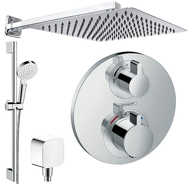 Hansgrohe und Jowi Duscharmatur Ecostat S Thermostat, Unterputz Duschsystem günstig online kaufen