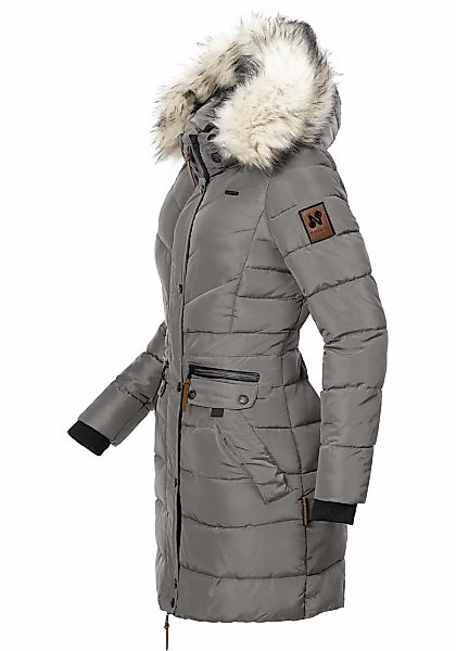 Navahoo Steppmantel "Paula", stylischer Winter Parka m. edlem Fellimitat günstig online kaufen