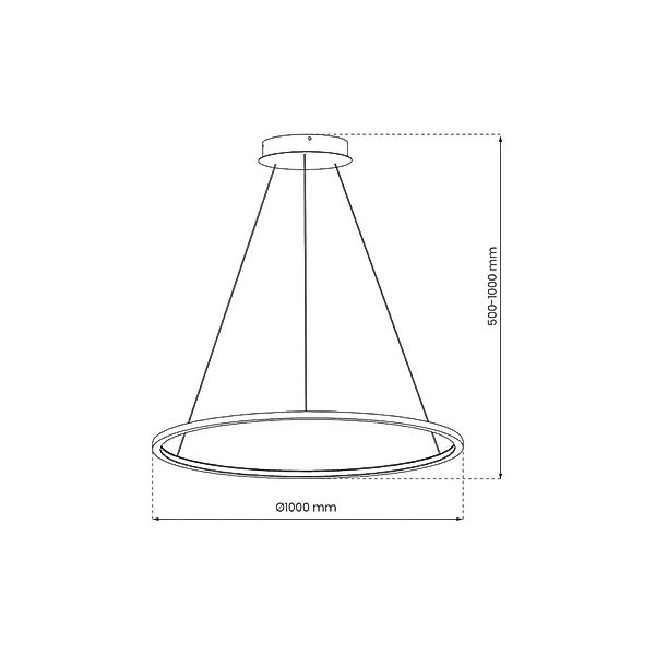 LED-Hängelampe Saturno, Ø 100 cm, goldfarben, 1-fl., 4.000 K günstig online kaufen