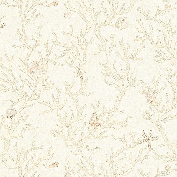 PROFHOME 344961-GU Luxus Tapete Natur schimmernd Beige Gold Creme 7,035 m2 günstig online kaufen