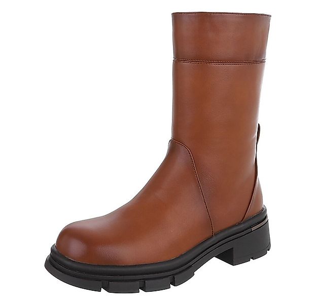 Ital-Design Moderne Damen-Stiefel mit mittelhohem Schaft und rutschfester S günstig online kaufen