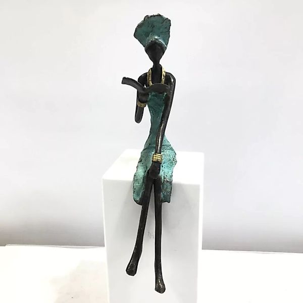 Bronze-skulptur "Lesende Frau" 25 Cm günstig online kaufen