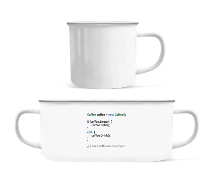 Coffee Loop · Emaille-Tasse günstig online kaufen