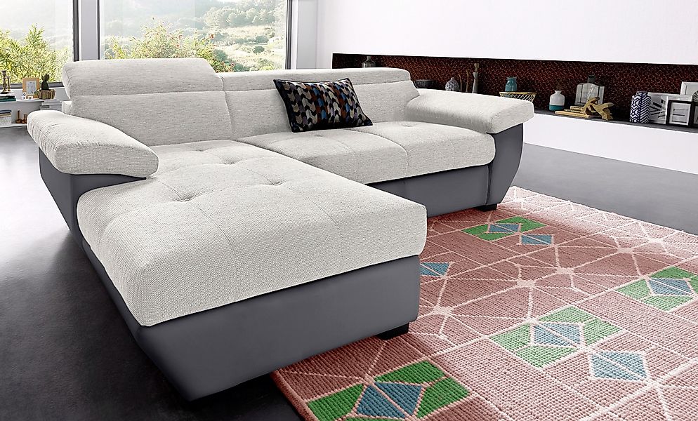 COTTA Ecksofa Speedway L-Form, mit Kopfteilverstellung, günstig online kaufen