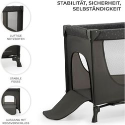 Kinderkraft Baby-Reisebett 2in1 JOY LIGHT, grau, günstig online kaufen