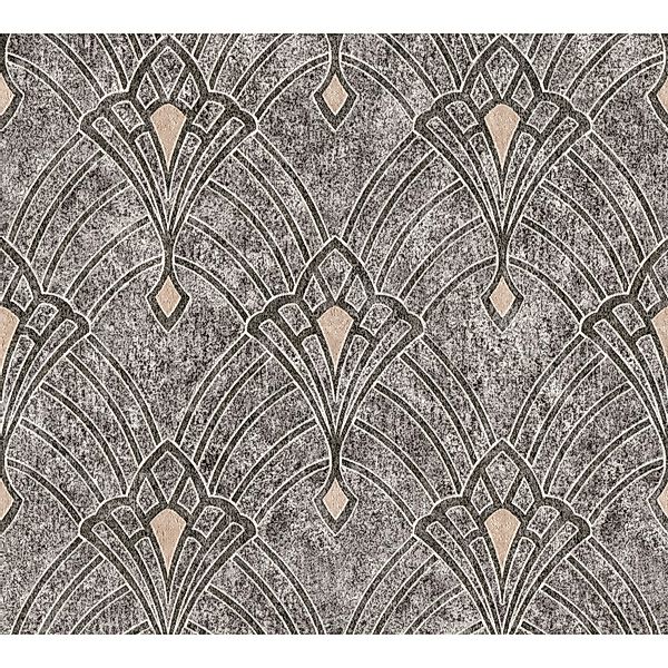 Bricoflor Art Deco Tapete Nostalgisch Schwarz Graue Jugendstil Vliestapete günstig online kaufen