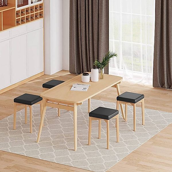 Woltu Esszimmerstuhl (4 St), Massivholz, Holzhocker günstig online kaufen