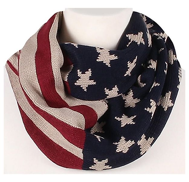 Tini - Shirts Strickschal Weicher Strickschal Loopschal : Usa Flagge günstig online kaufen