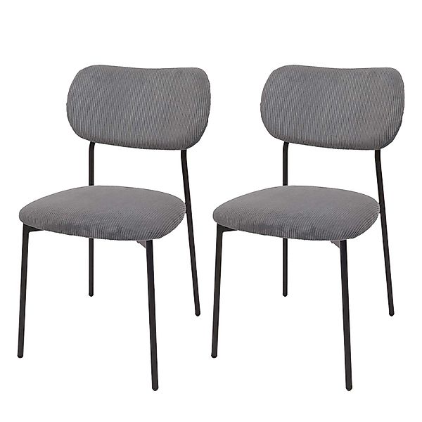 MCW Esszimmerstuhl O26 2er-Set Dunkelgrau günstig online kaufen
