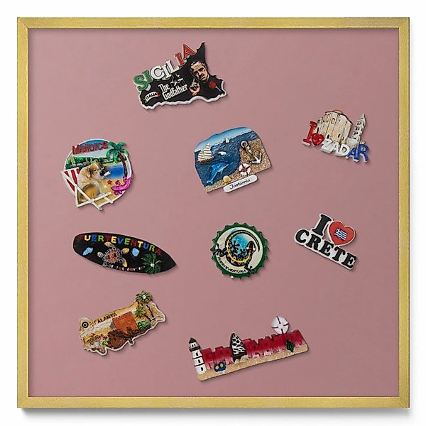 Tulup Magnettafel Magnetpinnwand Metall für Urlaubsmagnete Pastellrosa Farb günstig online kaufen