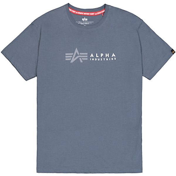 Alpha Industries  T-Shirt Alpha Label T-Shirt - denim blue günstig online kaufen