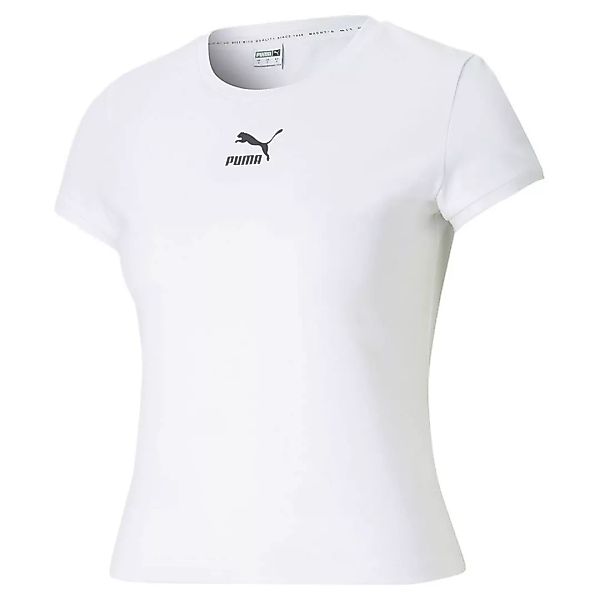 Puma Select Classics Fitted Kurzärmeliges T-shirt M Puma White günstig online kaufen