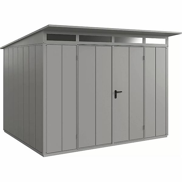 Ecostar Gerätehaus Elegant mit Pultdach Typ 3 RAL9007 Graualuminium Doppelt günstig online kaufen