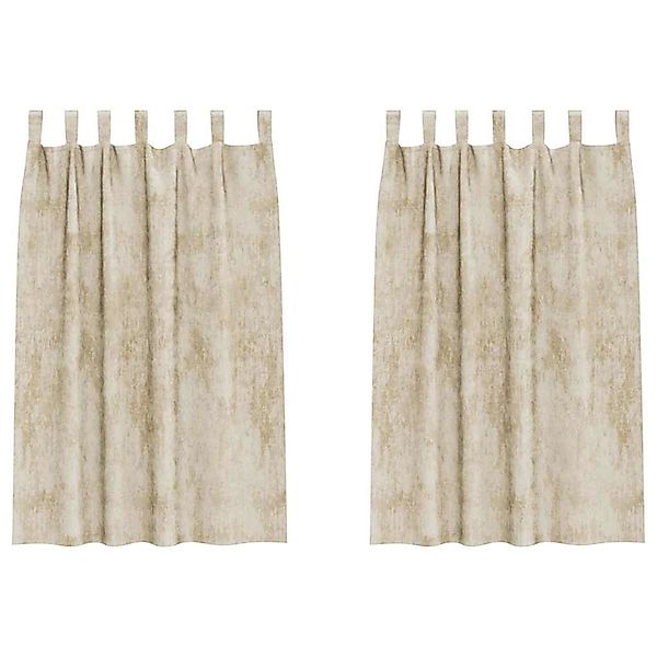vidaXL Vorhänge 2 Stk Creme 175 x 140 cm Samt 4107734 günstig online kaufen