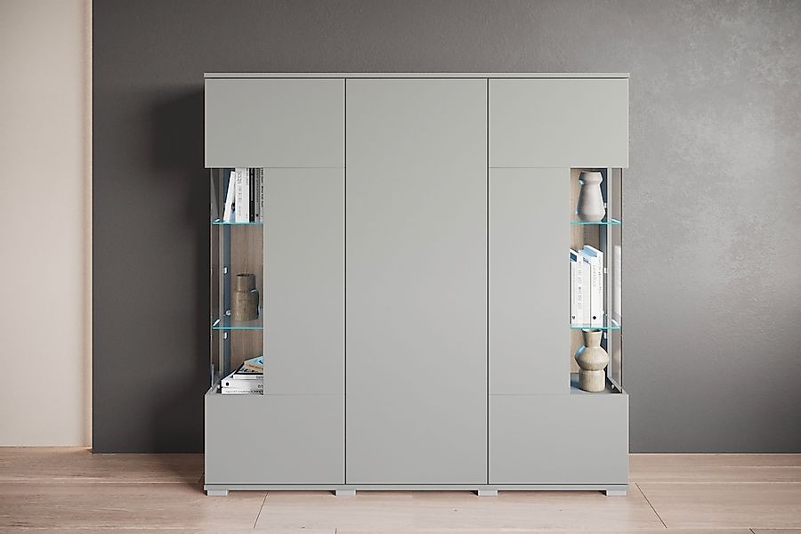 INOSIGN Highboard "Kenia", (1 St.), Modernes Highboard, mit Glastüren, Brei günstig online kaufen