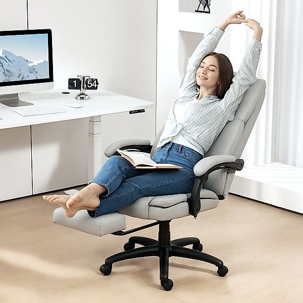 Vinsetto Bürostuhl mit Massagefunktion, Ergonomisch Schreibtischstuhl mit L günstig online kaufen