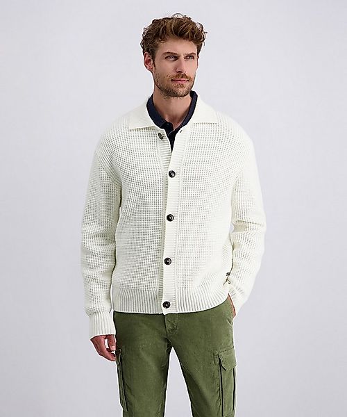 Pierre Cardin Strickjacke mit Rippbündchen günstig online kaufen