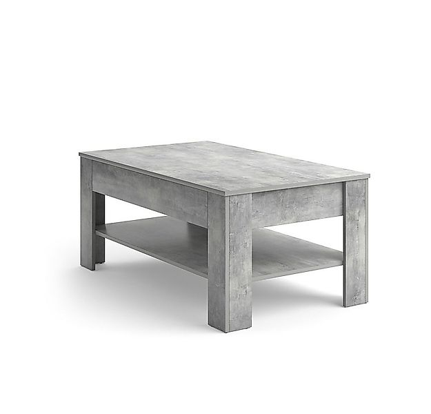 Vicco Couchtisch Milan, Beton, 92.2 x 65 cm, Drehbar günstig online kaufen
