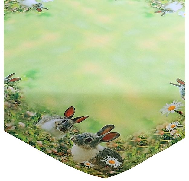 matches21 HOME & HOBBY Tischdecke Tischdecke PIA Hasen Fotodruck für Ostern günstig online kaufen