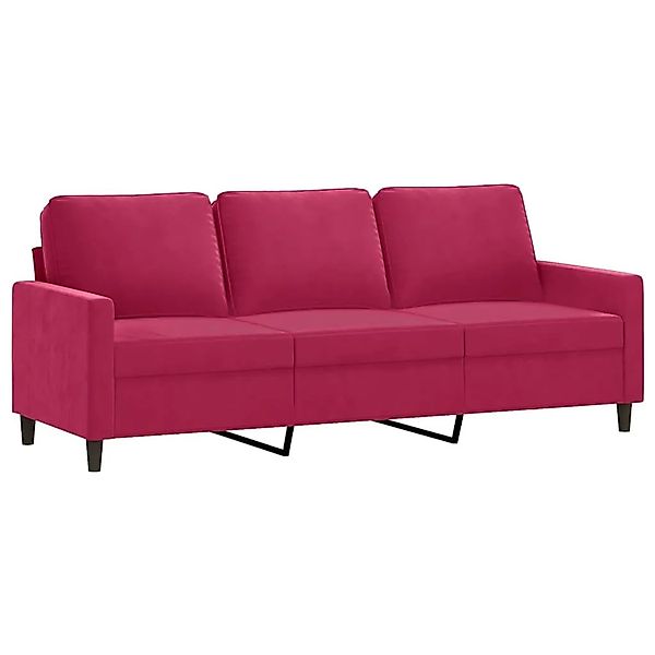 vidaXL 3-Sitzer-Sofa Weinrot 180 cm Samt 359213 günstig online kaufen