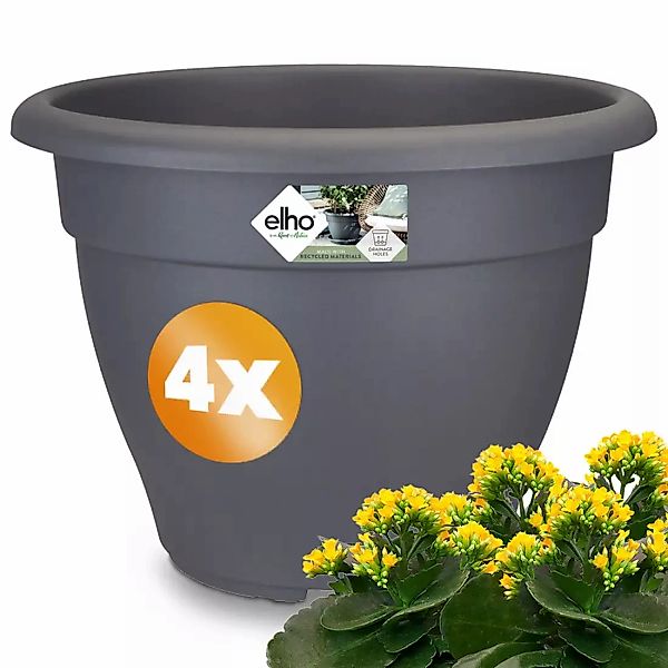 Blumentopf 4er-Set Anthrazit 29x22cm 7,1L günstig online kaufen