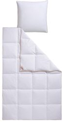 RIBECO Gänsedaunenbettdecke + Kopfkissen "Kalle" pflegeleicht günstig online kaufen