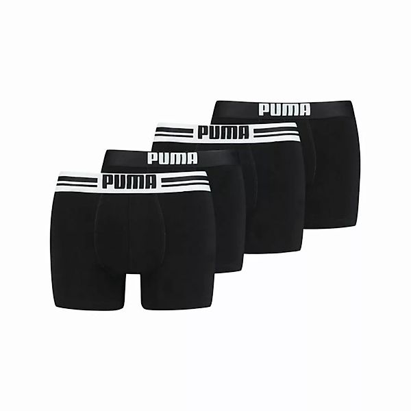 PUMA Herren Boxer Shorts, 4er Pack - Placed Logo ECOM, Cotton Stretch, Ever günstig online kaufen