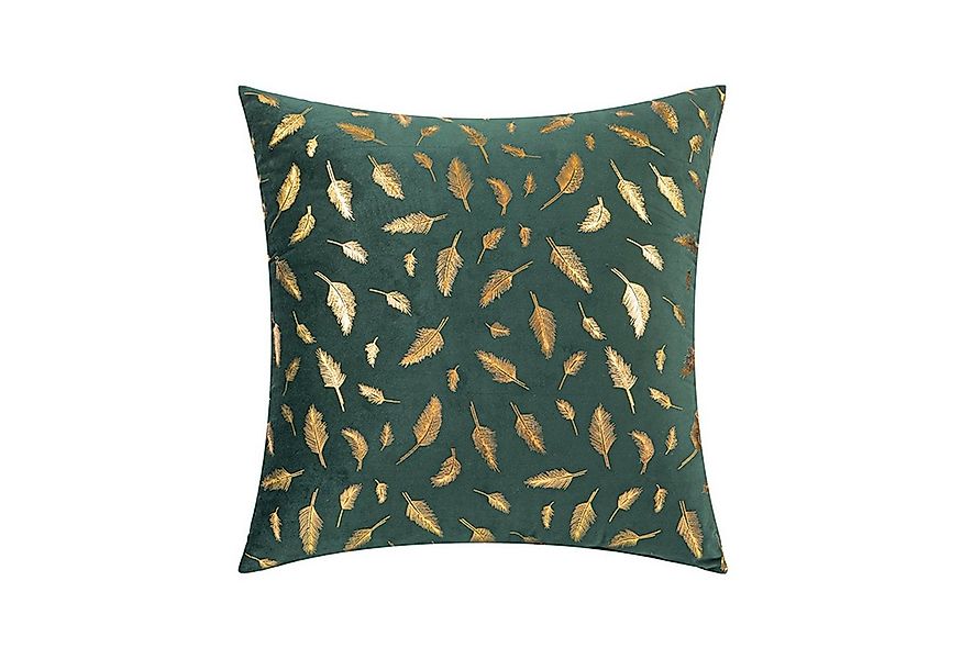 Sunicol Kissenbezug Samtkissenbezüge, Goldene Feder, 45x45cm, Zierkissen, S günstig online kaufen