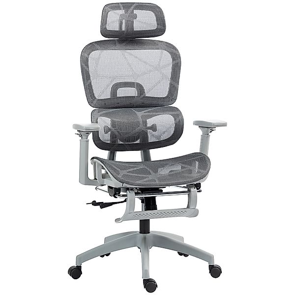 HOMCOM Bürostuhl mit Wippfunktion Liegefunktion Ergonomisch Schreibtischstu günstig online kaufen