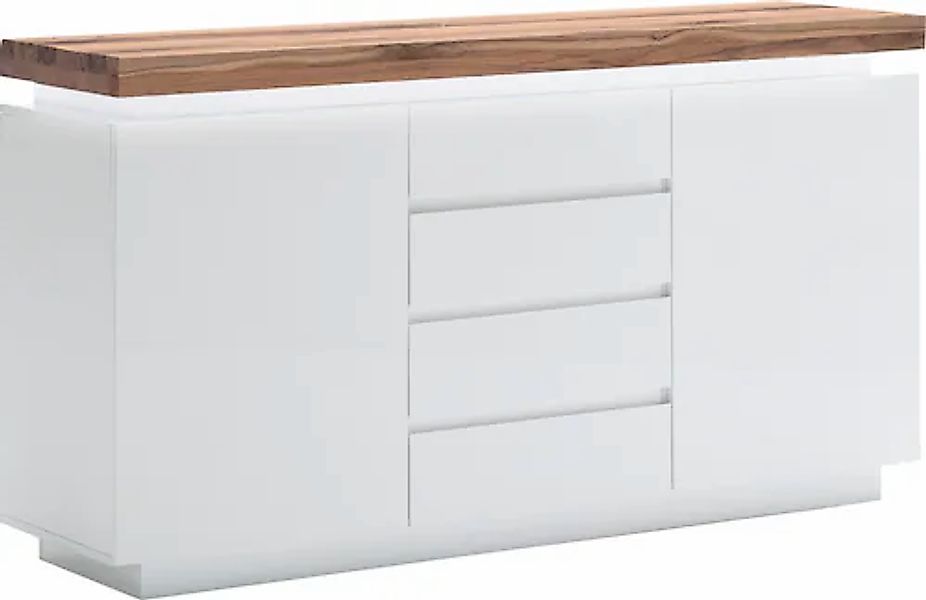 MCA furniture Sideboard »Romina« mit LED Beleuchtung weiß dimmbar, inkl. Fe günstig online kaufen