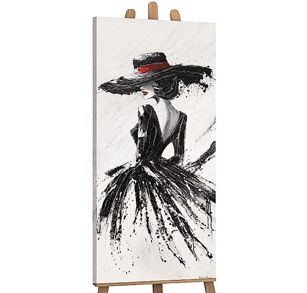YS-Art Gemälde Wandbild Dame mit Hut, günstig online kaufen